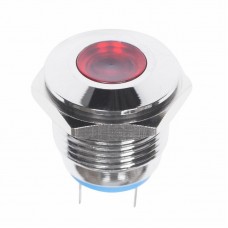 Индикатор металл d16 220В подсв/красная LED REXANT