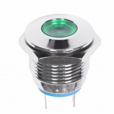 Индикатор металл d16 220В подсв/зеленая LED REXANT