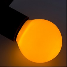 Лампа шар e27 5 LED d45мм - желтая