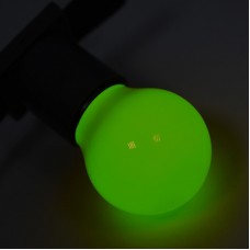 Лампа шар e27 5 LED d45мм - зеленая