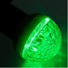Лампа шар e27 9 LED d50мм зеленая