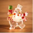 `Снеговик с подарком` RGB на присоске