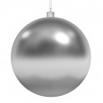 Елочная фигура «Шар» 15 см, цвет серебряный