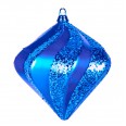 Елочная фигура `Алмаз`, 15 см, цвет синий