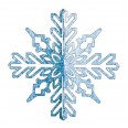 Елочная фигура `Снежинка ажурная 3D`, 23 см, цвет синий