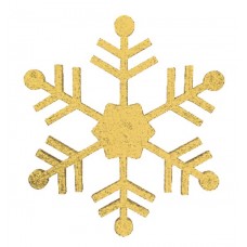 Елочная фигура `Снежинка классическая`, 66 см, цвет золотой