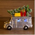 Керамическая фигурка `Автобус с елкой` 19*9*16 см