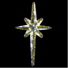Фигура `Звезда 8-ми конечная`, LED подсветка высота 180см, бело-золотая NEON-NIGHT