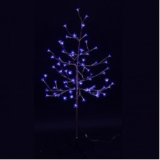 Дерево комнатное `Сакура`, ствол и ветки фольга, высота 1.2 метра, 80 светодиодов синего цвета, трансформатор IP44 NEON-NIGHT