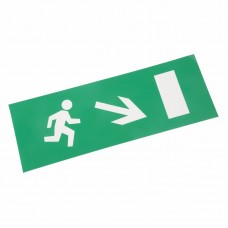 Наклейка для аварийного светильника `Направление к эвакуационному выходу направо вниз` REXANT