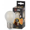 F-LED P45-5W-827-E27 frost Лампы СВЕТОДИОДНЫЕ F-LED ЭРА (филамент, шар мат., 5Вт, тепл, E27)