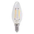 Jazzway Лампа светодиодная (LED) «свеча» d35мм E14 320° 4Вт 220-230В прозрачная тепло-белая желтая 2700К