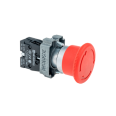 Кнопка грибовидная возврат поворотом, 1NC, красный, O40 мм, металл MTB2-BSZ1254