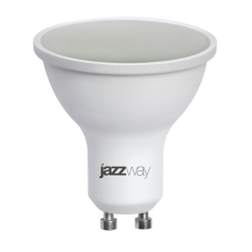 Лампа светодиодная (LED) с отражателем d50мм GU10 110° 7Вт 230В матовая тепло-белая 3000К диммируемая Jazzway