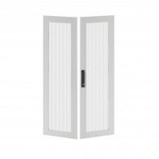 Дверь перфорированная двухстворчатая для IT-CQE 1800 x 600 RAL7035