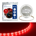 Светодиодная LED лента Feron LS604, 60SMD(2835)/m 4.8W/m 12V IP65 5m красный