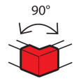 Внешний неизменяемый угол 90гр. - для кабель-каналов Metra 100x50