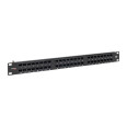 Патч-панель высокой плотности TERACOM PRO 19`` Cat.5E 1U неэкранированная UTP 48 портов RJ-45 Dual IDC с органайзером