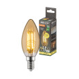 Лампа светодиодная `Винтаж` золотистая FС37, 7 Вт, 230 В, 2700 К, E14 (свеча) TDM